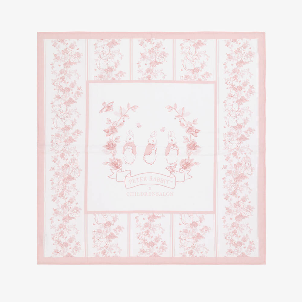 Peter Rabbit™ by Childrensalon-Girls White & Pink Flopsy Bunnies Cotton Babysuit Set | Childrensalon