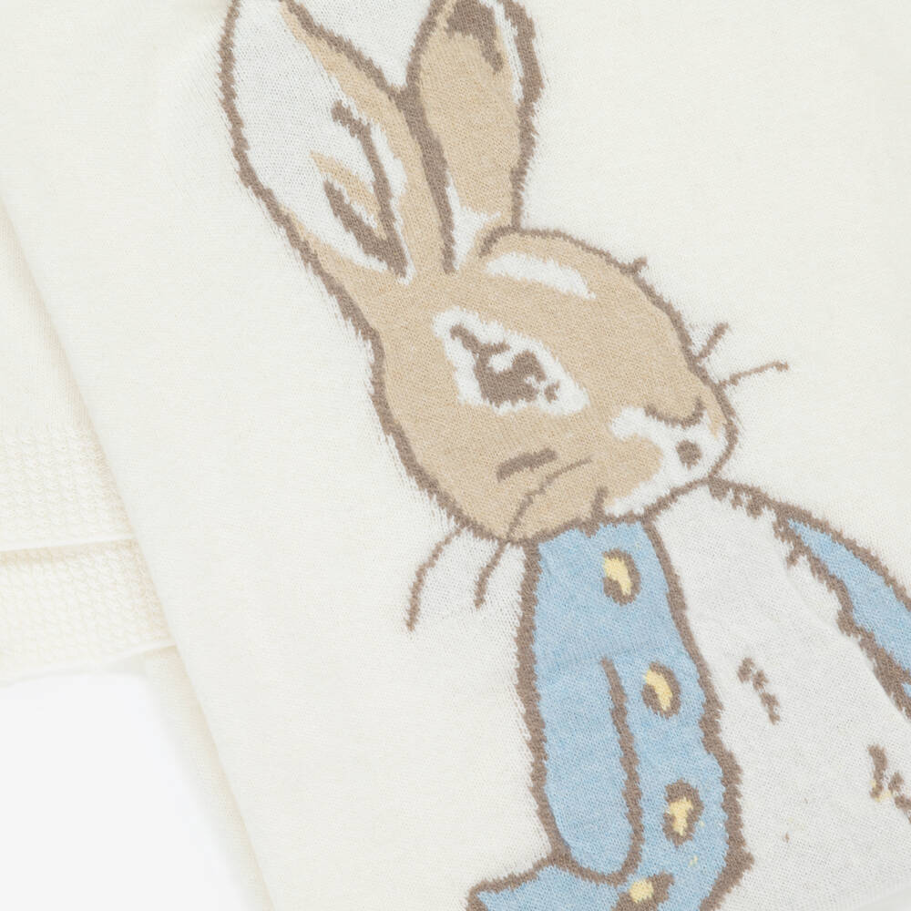Peter Rabbit™ by Childrensalon-Ivory Merino Wool Blanket with Cashmere (102cm) | Childrensalon