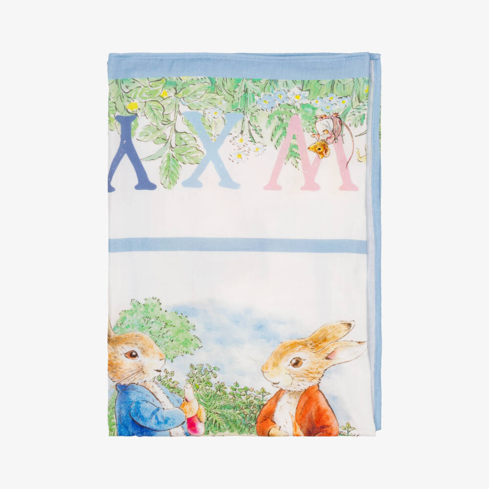 Peter Rabbit™ by Childrensalon-Multicoloured Cotton Swaddle with Peter Rabbit Print (97cm) | Childrensalon