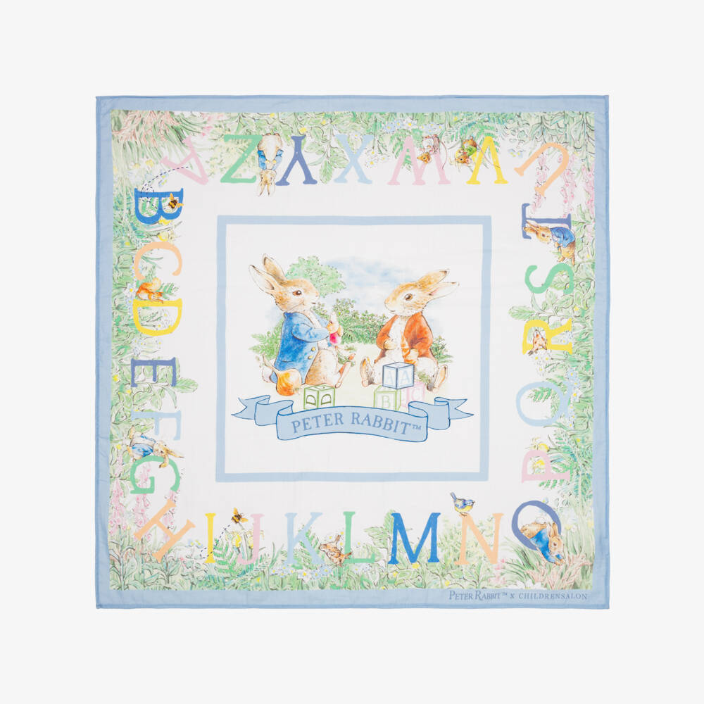 Peter Rabbit™ by Childrensalon-Multicoloured Cotton Swaddle with Peter Rabbit Print (97cm) | Childrensalon