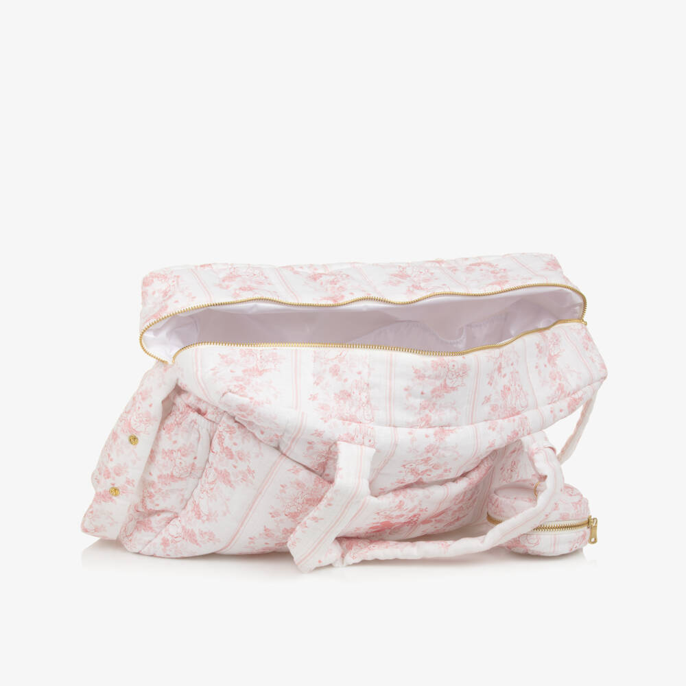 Peter Rabbit™ by Childrensalon-Pink Linen-Blend Weekend Changing Bag & Outfit Gift Set (42cm) | Childrensalon