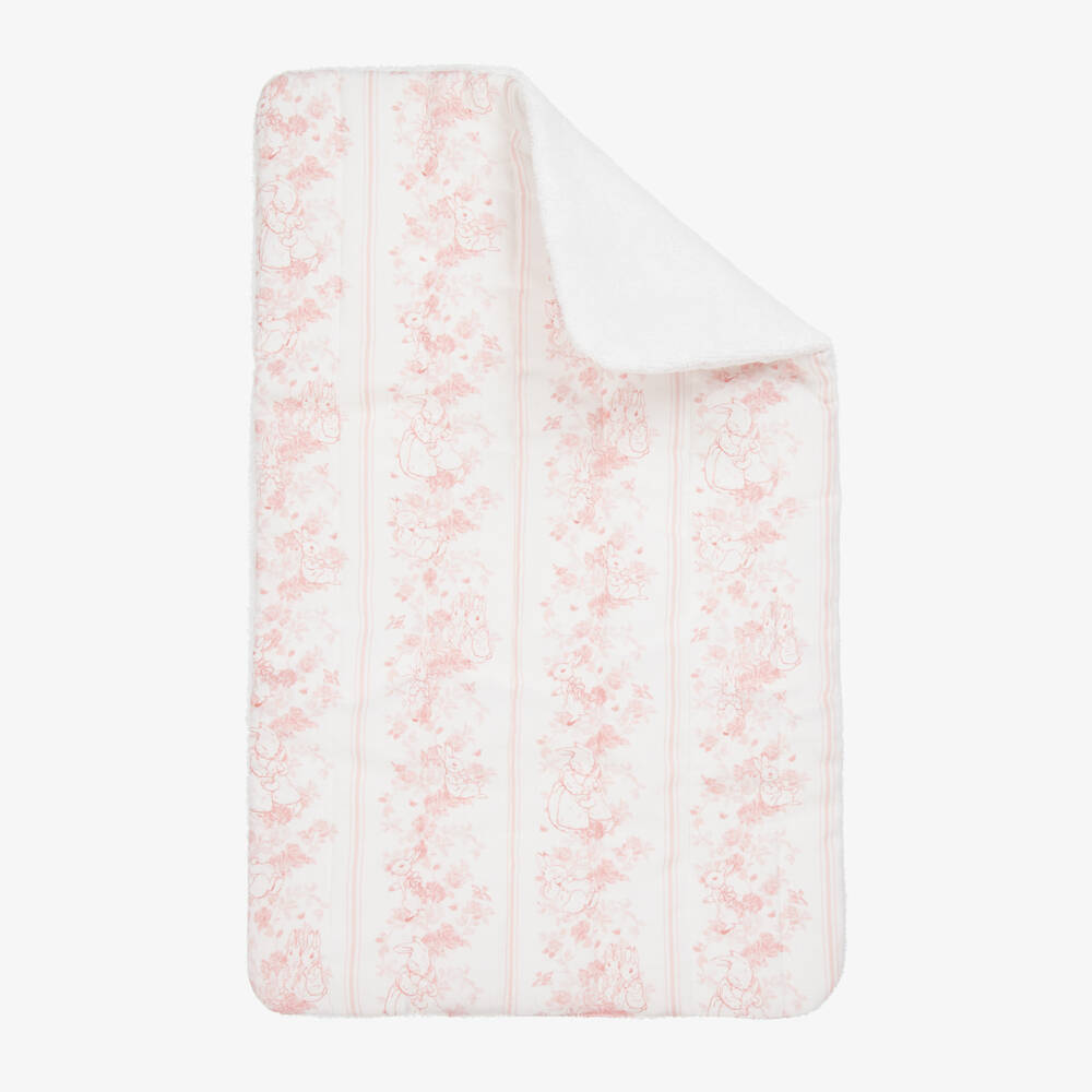 Peter Rabbit™ by Childrensalon-Пеленальная сумка розовая из льна и хлопка (42см) | Childrensalon