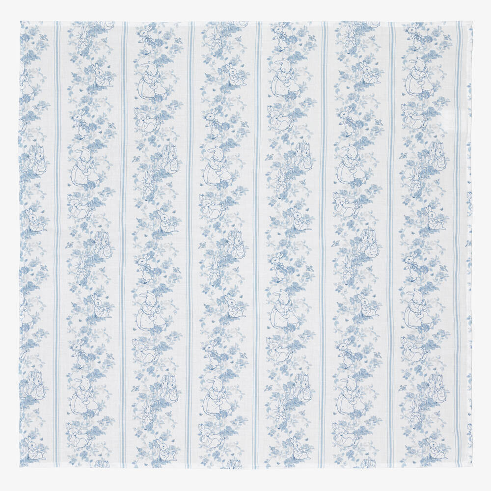 Peter Rabbit™ by Childrensalon-White & Blue Cotton Muslins (2 Pack) | Childrensalon