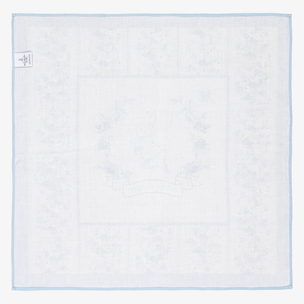 Peter Rabbit™ by Childrensalon-White & Blue Lightweight Cotton Muslins (2 Pack) | Childrensalon