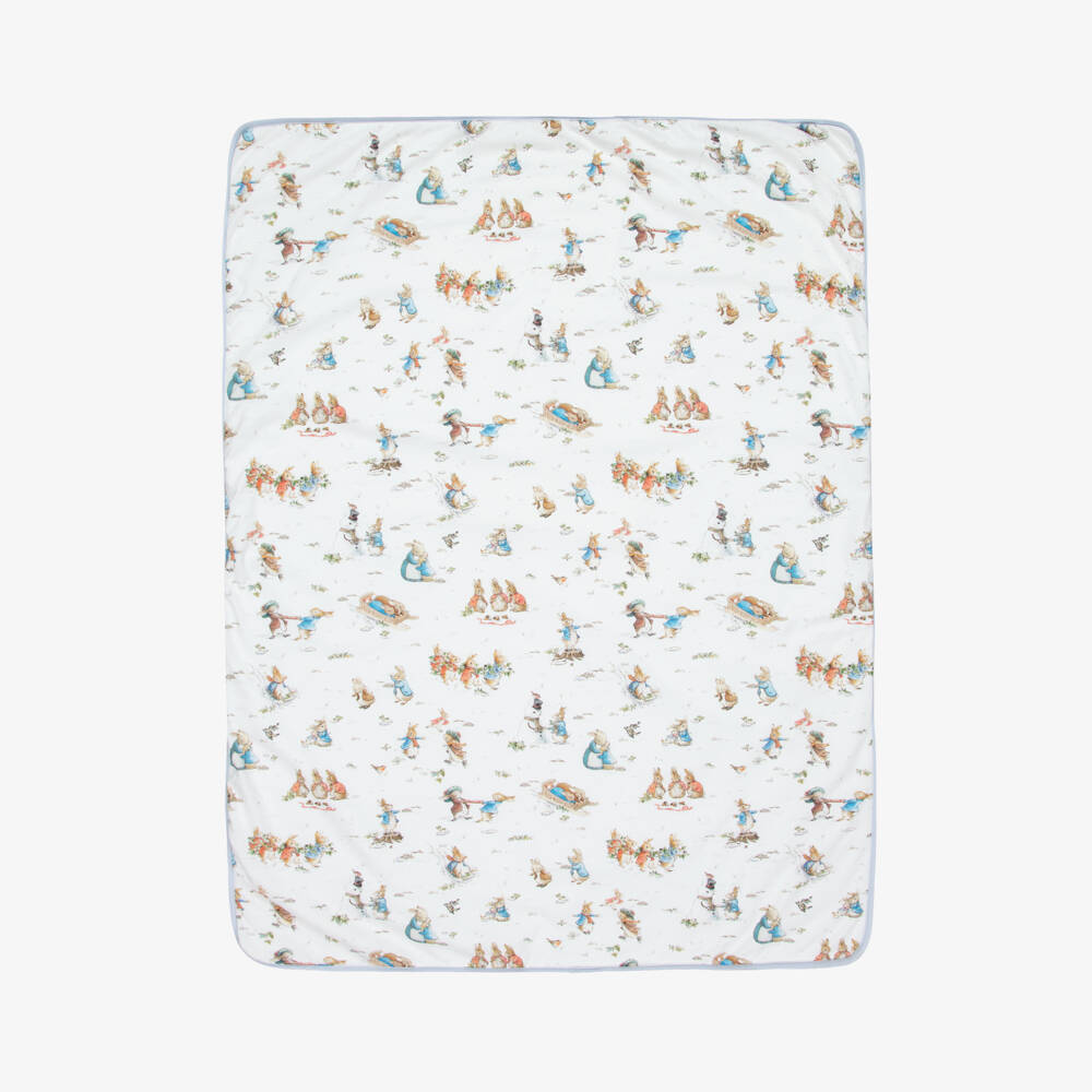 Peter Rabbit™ by Childrensalon-Комплект с комбинезоном и книгой белый из хлопка с зимними сценками | Childrensalon