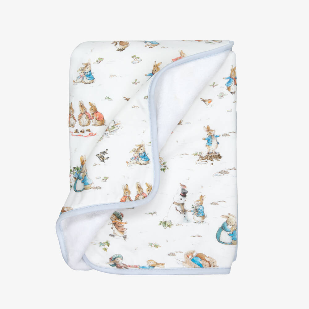 Peter Rabbit™ by Childrensalon-Комплект с комбинезоном и книгой белый из хлопка с зимними сценками | Childrensalon