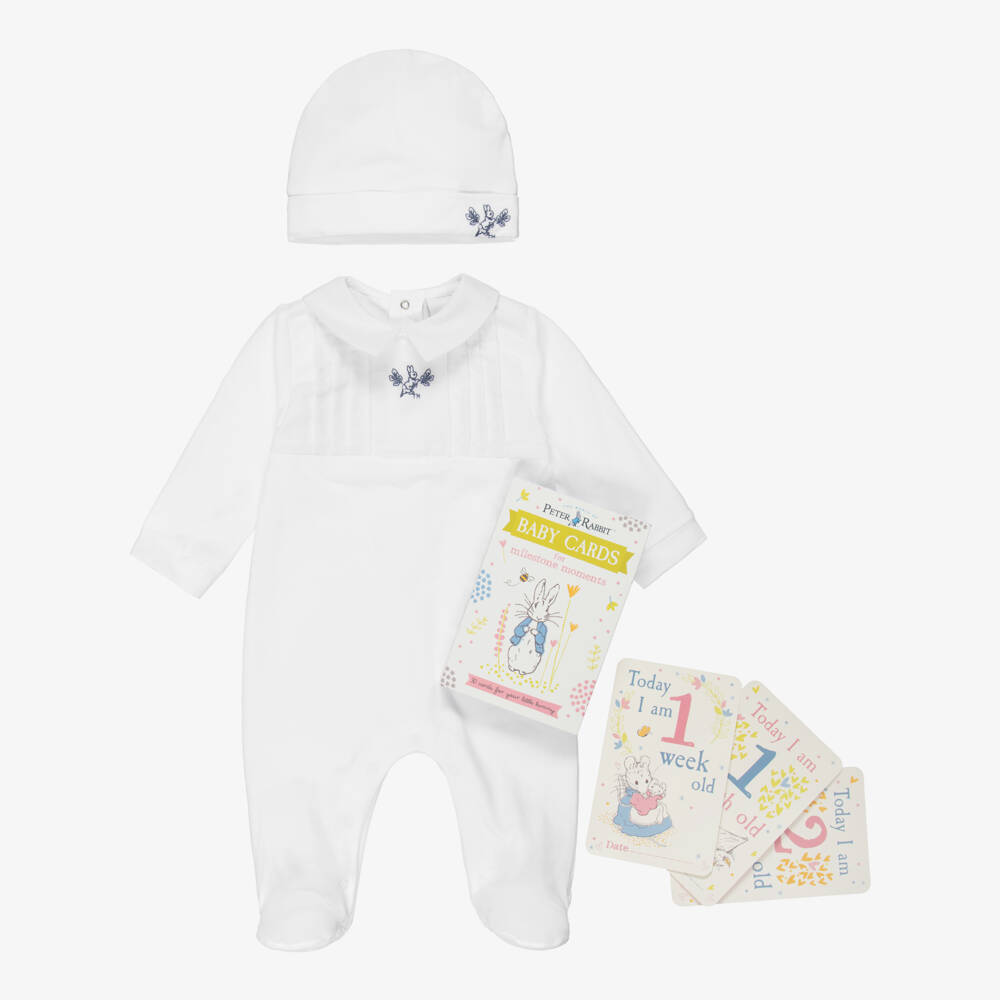 Peter Rabbit™ by Childrensalon-Подарочный набор Кролик Питер белый хлопковый Первые моменты  | Childrensalon