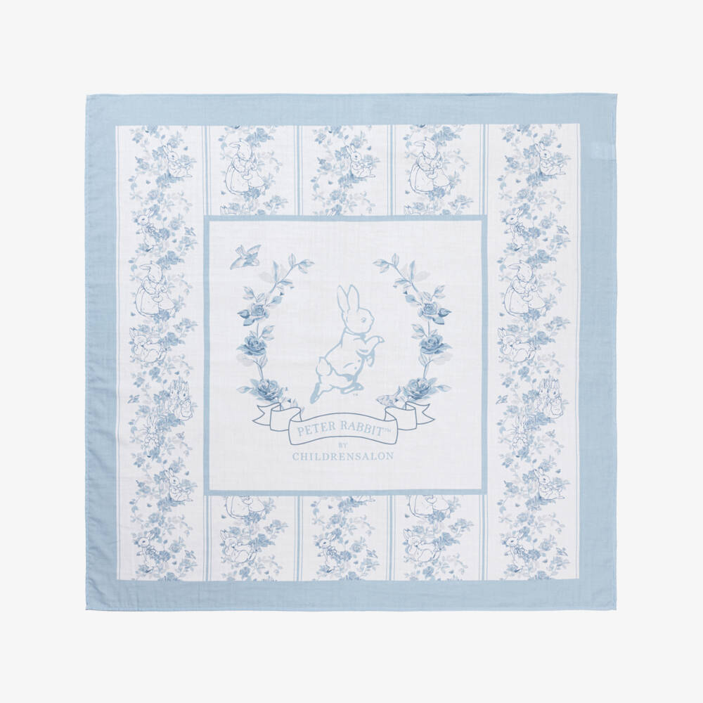 Peter Rabbit™ by Childrensalon-طقم هدية قطن لون أبيض وأزرق فاتح للأطفال | Childrensalon