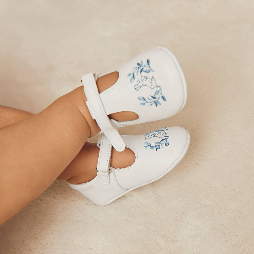 Peter Rabbit™ by Childrensalon-حذاء لمرحلة قبل المشي بتطريز بيتر رابيت لون أزرق | Childrensalon