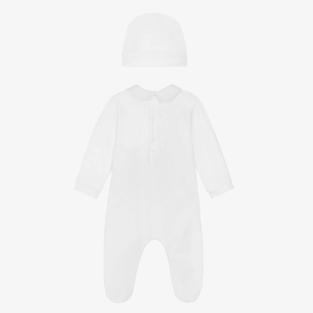 Peter Rabbit™ by Childrensalon-White Peter Rabbit Babygrow Set with Milestone Cards | Childrensalon