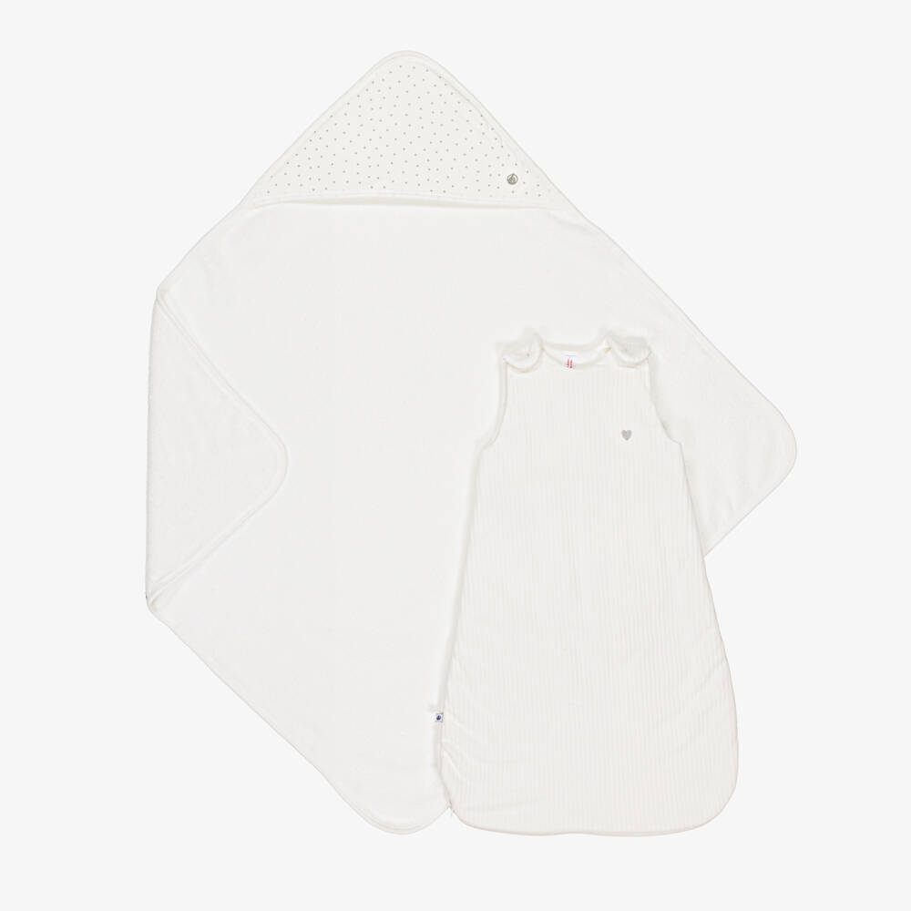 Petit Bateau-Babysuit Set with Changing Bag (37cm) | Childrensalon
