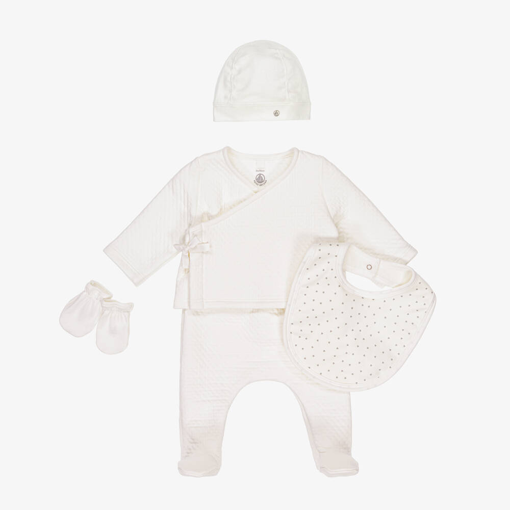 Petit Bateau-Babysuit Set with Changing Bag (37cm) | Childrensalon
