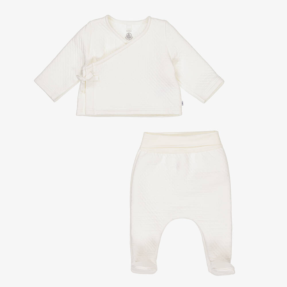 Petit Bateau-Babysuit Set with Changing Bag (37cm) | Childrensalon