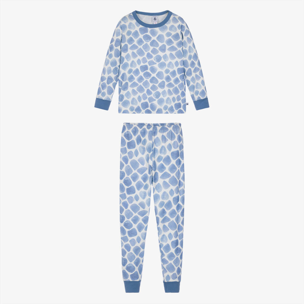 Petit Bateau-Boys Blue Dragon Pyjama & Mask Set | Childrensalon