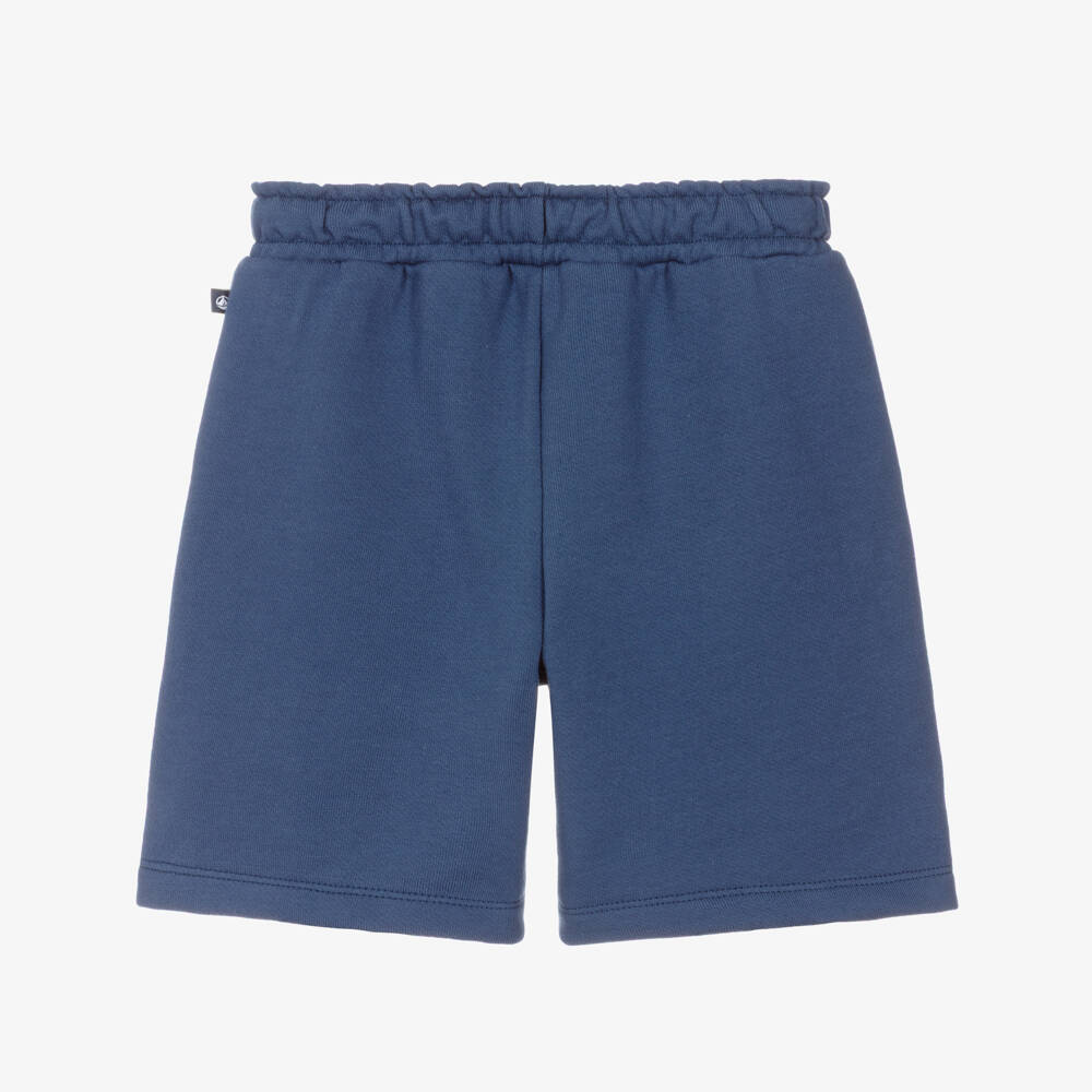 Petit Bateau-Boys Blue Organic Cotton Jersey Shorts | Childrensalon