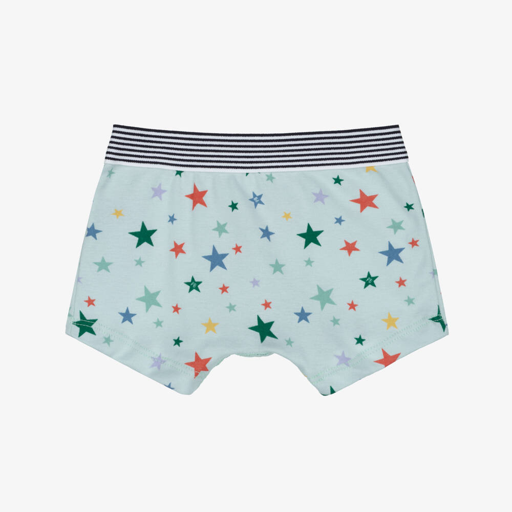 Petit Bateau-Boys Green Cotton Boxer Shorts (5 Pack) | Childrensalon