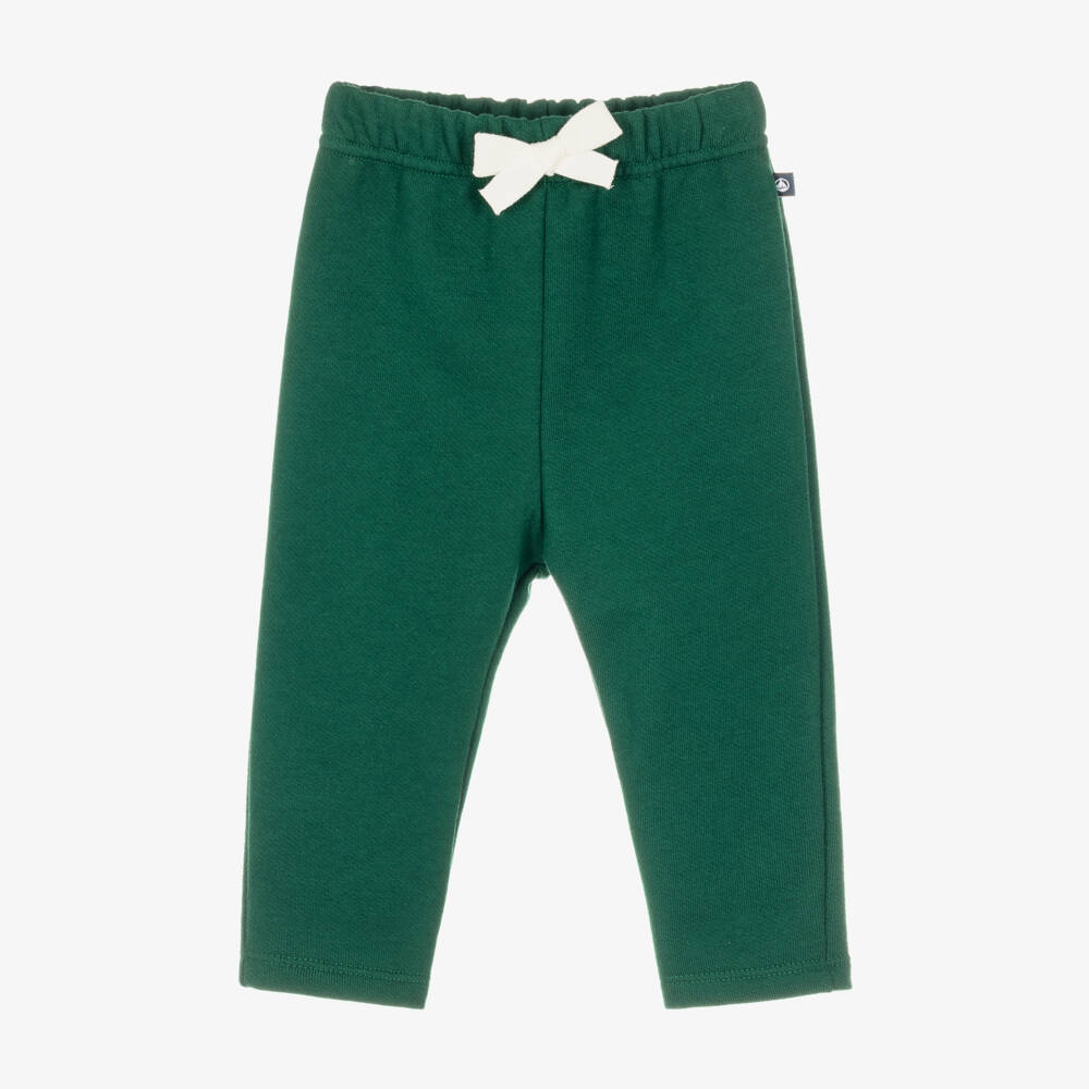 Petit Bateau-Boys Green Cotton Joggers | Childrensalon