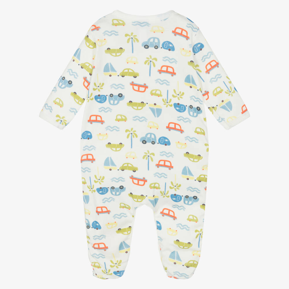 Petit Bateau-أفارول بيبي غرو قطن لون عاجي للأولاد الرضع | Childrensalon