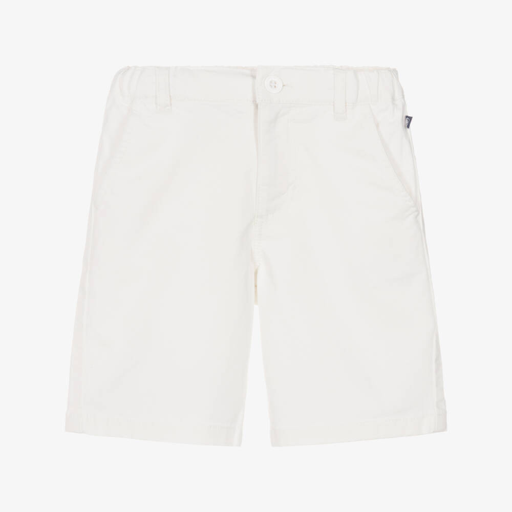 Petit Bateau-Boys Ivory Organic Cotton Bermuda Shorts | Childrensalon