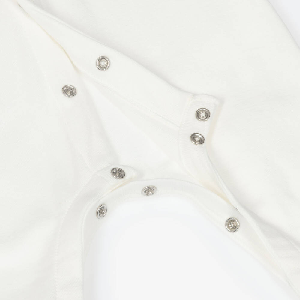 Petit Bateau-Boys Ivory Sailor Collar Cotton Babysuit | Childrensalon