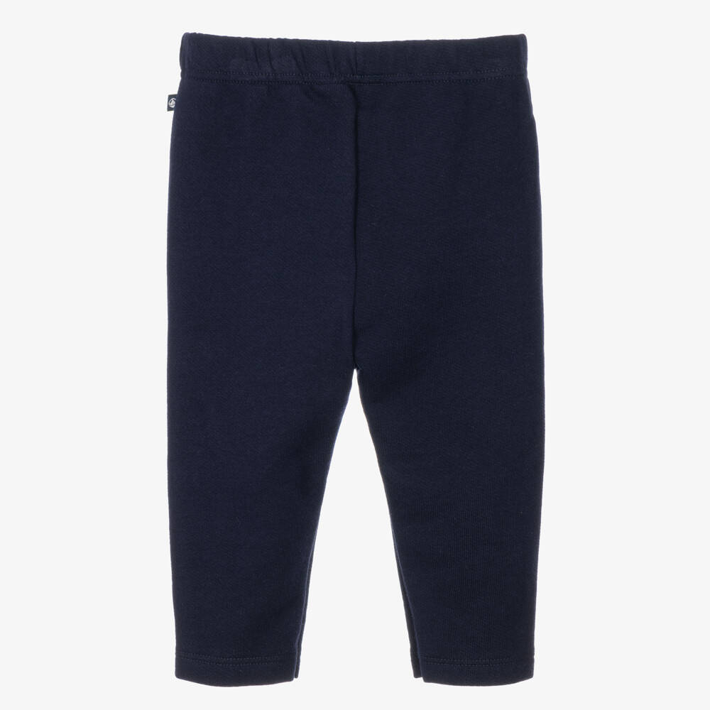 Petit Bateau-Boys Navy Blue Cotton Joggers | Childrensalon