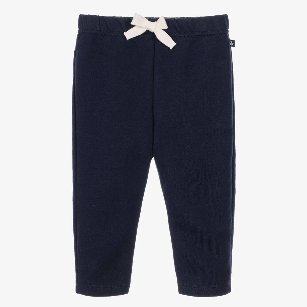 Petit Bateau-Boys Navy Blue Cotton Joggers | Childrensalon
