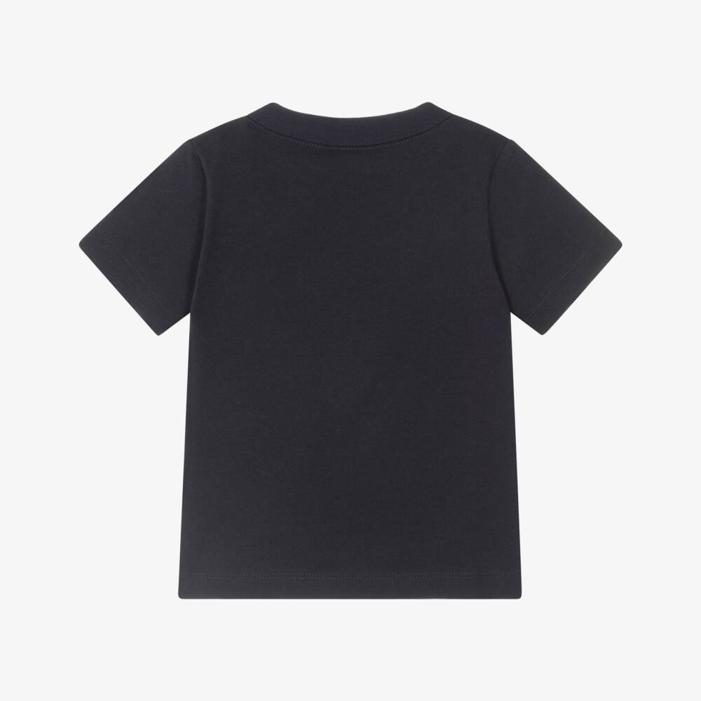 Petit Bateau-Футболка синяя из хлопка с карманом для мальчиков | Childrensalon