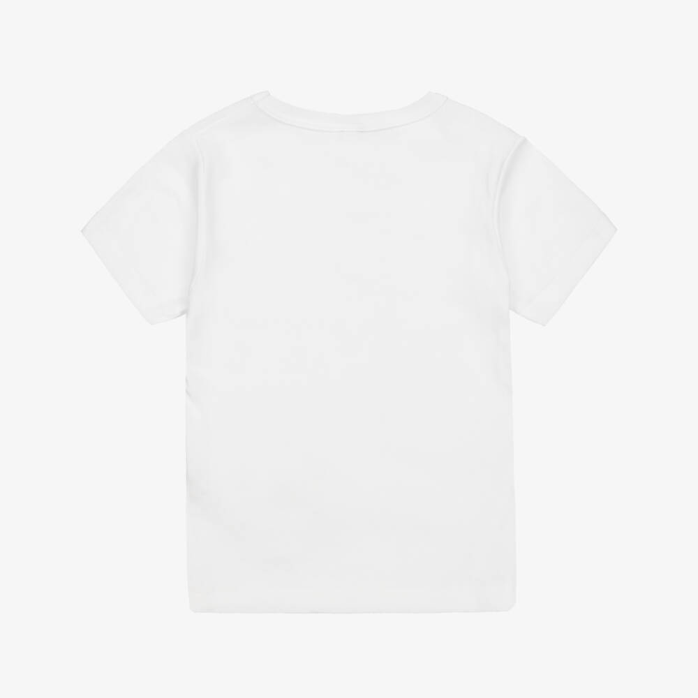 Petit Bateau-Boys White Cotton Short-Sleeved Vests (2 Pack) | Childrensalon