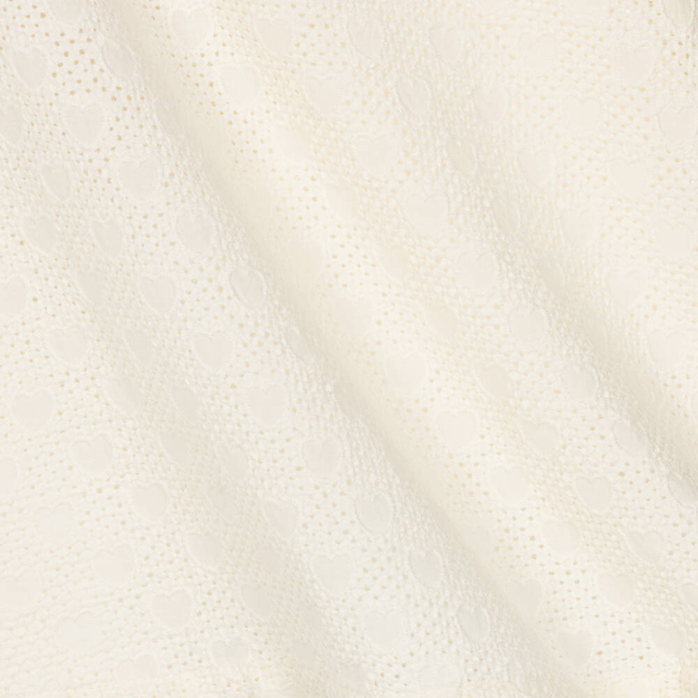 Petit Bateau-Girls Ivory Embroidered Dress with Heart Pattern | Childrensalon