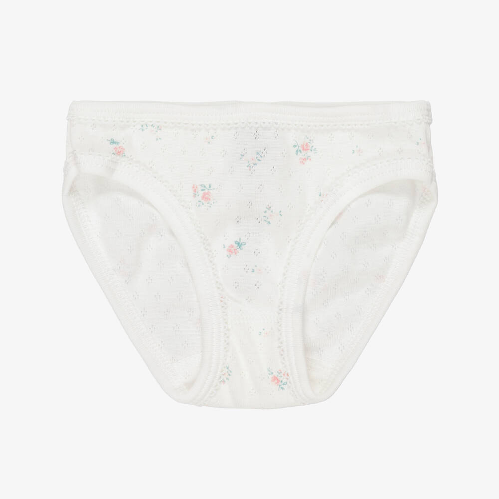 Petit Bateau-سروال داخلي قطن جيرسي لون باستيل للبنات (3 قطع) | Childrensalon