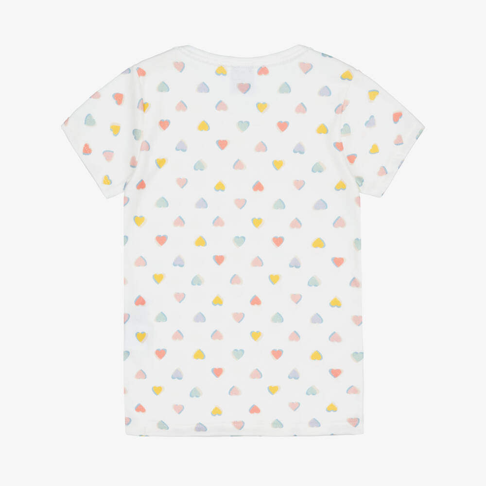 Petit Bateau-Girls Pink & Green Cotton Tops (3 Pack) | Childrensalon