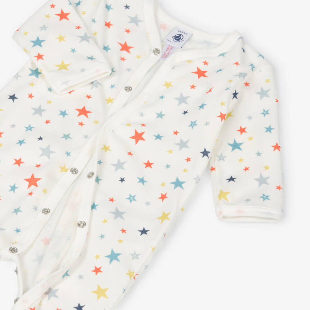 Petit Bateau-أفارول بيبي غرو قطن لون عاجي للرضع | Childrensalon