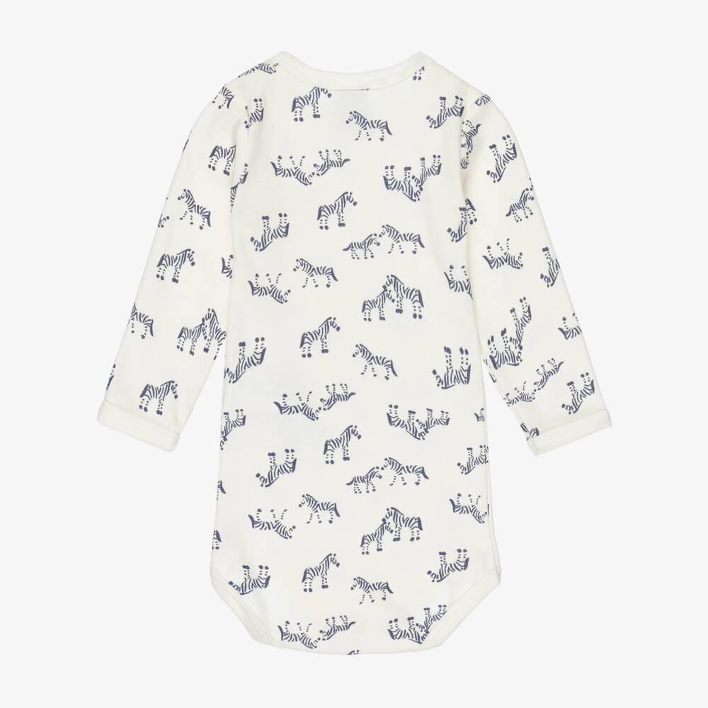 Petit Bateau-Ivory & Green Cotton Baby Bodyvests (5 Pack) | Childrensalon