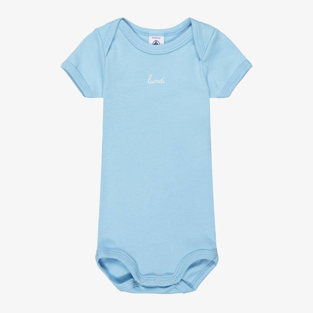 Petit Bateau-Multicolour Cotton Weekday Bodyvests (5 Pack) | Childrensalon