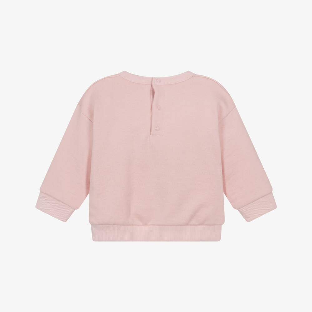 Petit Bateau-Pale Pink Organic Cotton Sweatshirt | Childrensalon