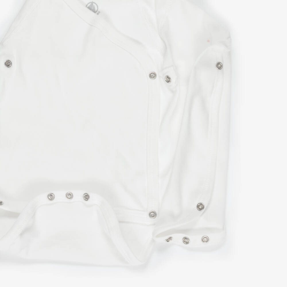 Petit Bateau-تبان قطن جيرسي لون أبيض للرضع (عدد 5) | Childrensalon