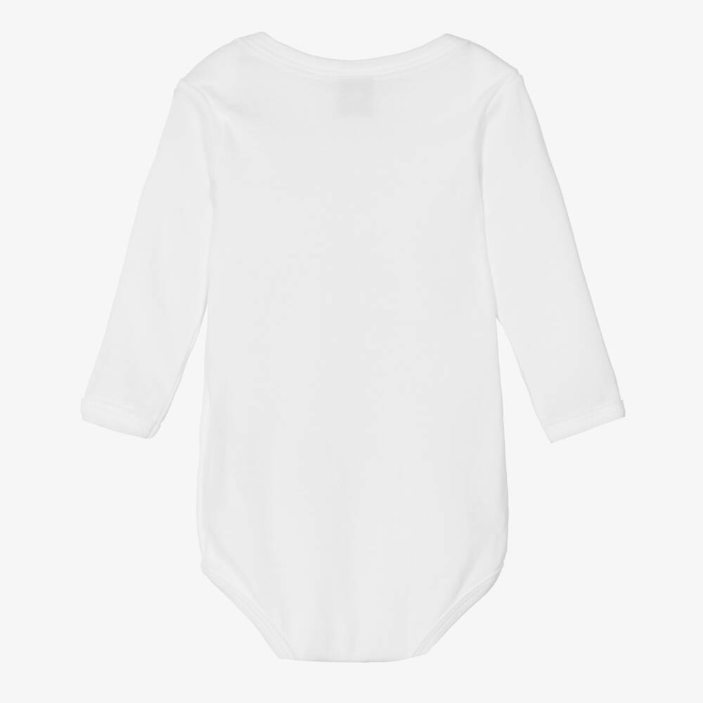 Petit Bateau-Белые боди из хлопка для малышей (2шт.) | Childrensalon