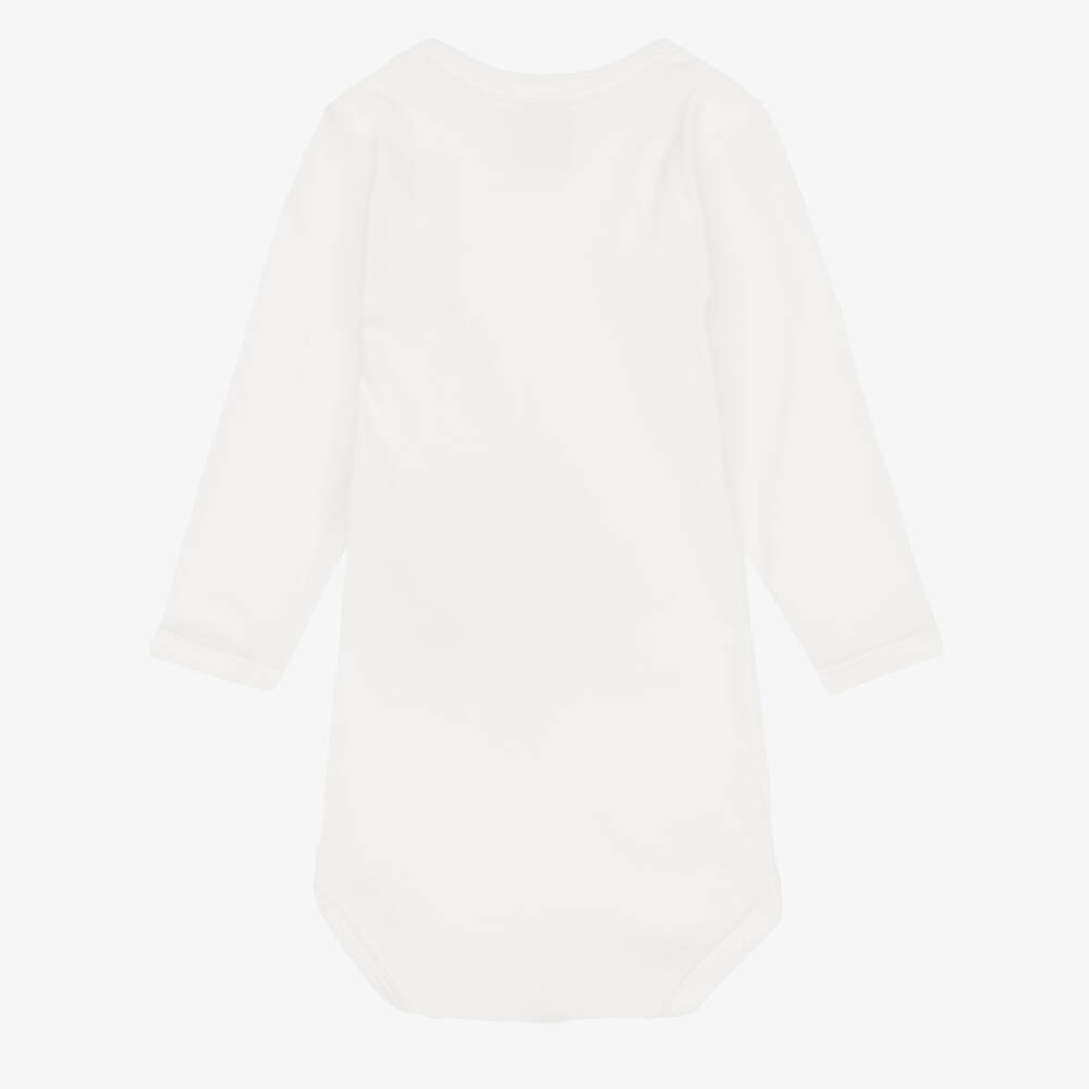 Petit Bateau-Белые боди из хлопка для малышей (2шт.) | Childrensalon