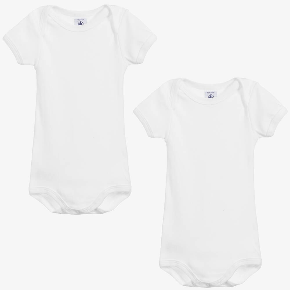 Petit Bateau-Белые боди из хлопка (2шт.) | Childrensalon