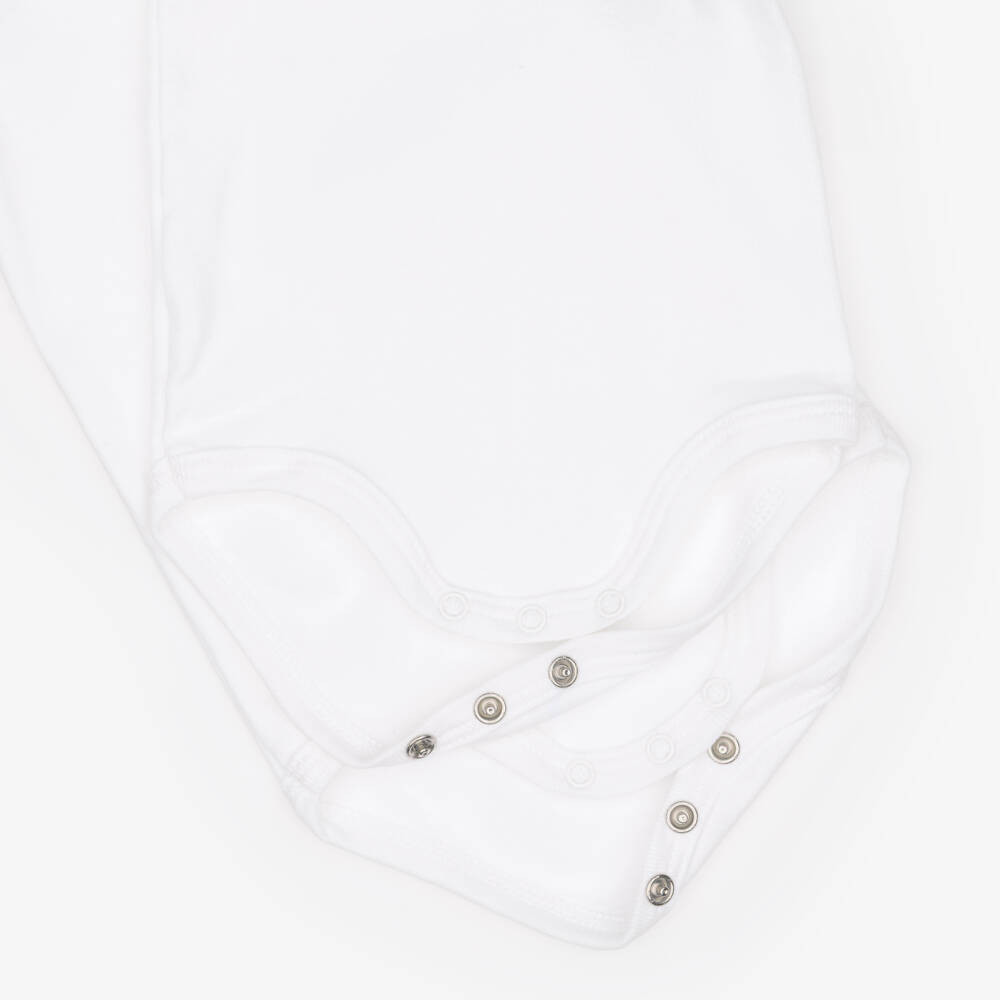 Petit Bateau-White Cotton Sleeveless Bodyvests (2 Pack) | Childrensalon