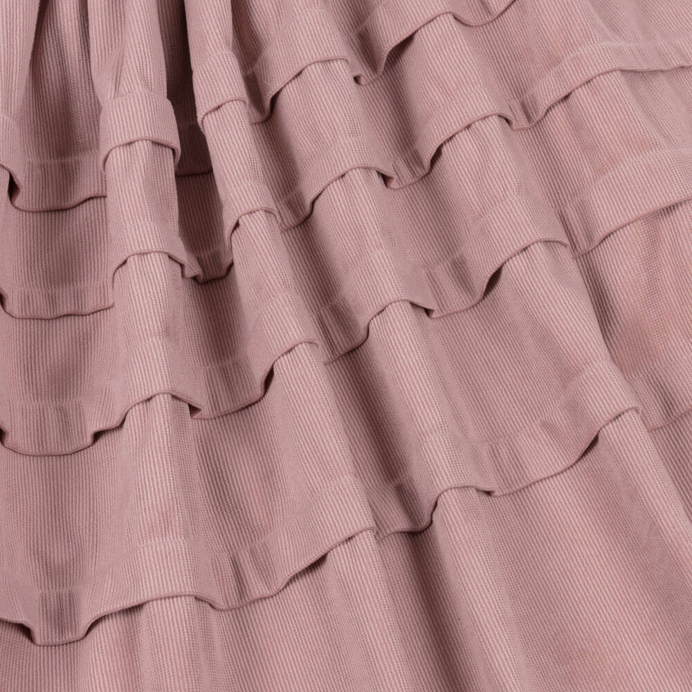 Petite Amalie-Girls Pink Needlecord Tiered Dress | Childrensalon