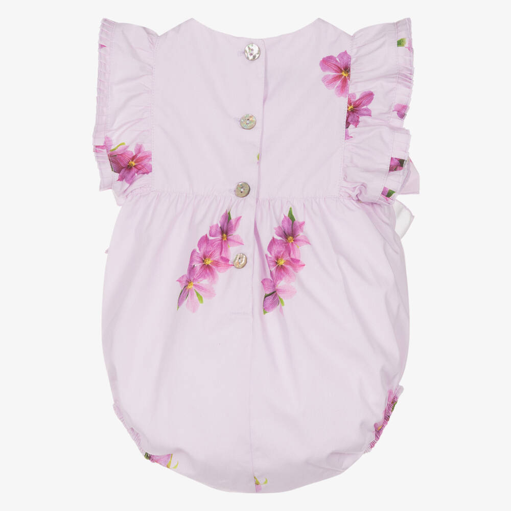 Phi Clothing-Песочник сиреневый с цветами для малышек | Childrensalon