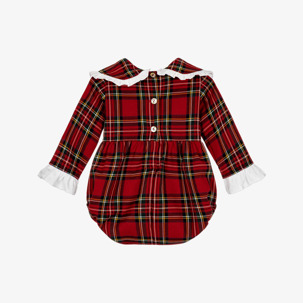 Phi Clothing-Baby Girls Red Tartan Shortie | Childrensalon
