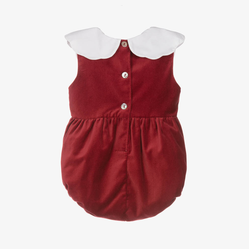 Phi Clothing-Baby Girls Red Velvet Shortie | Childrensalon