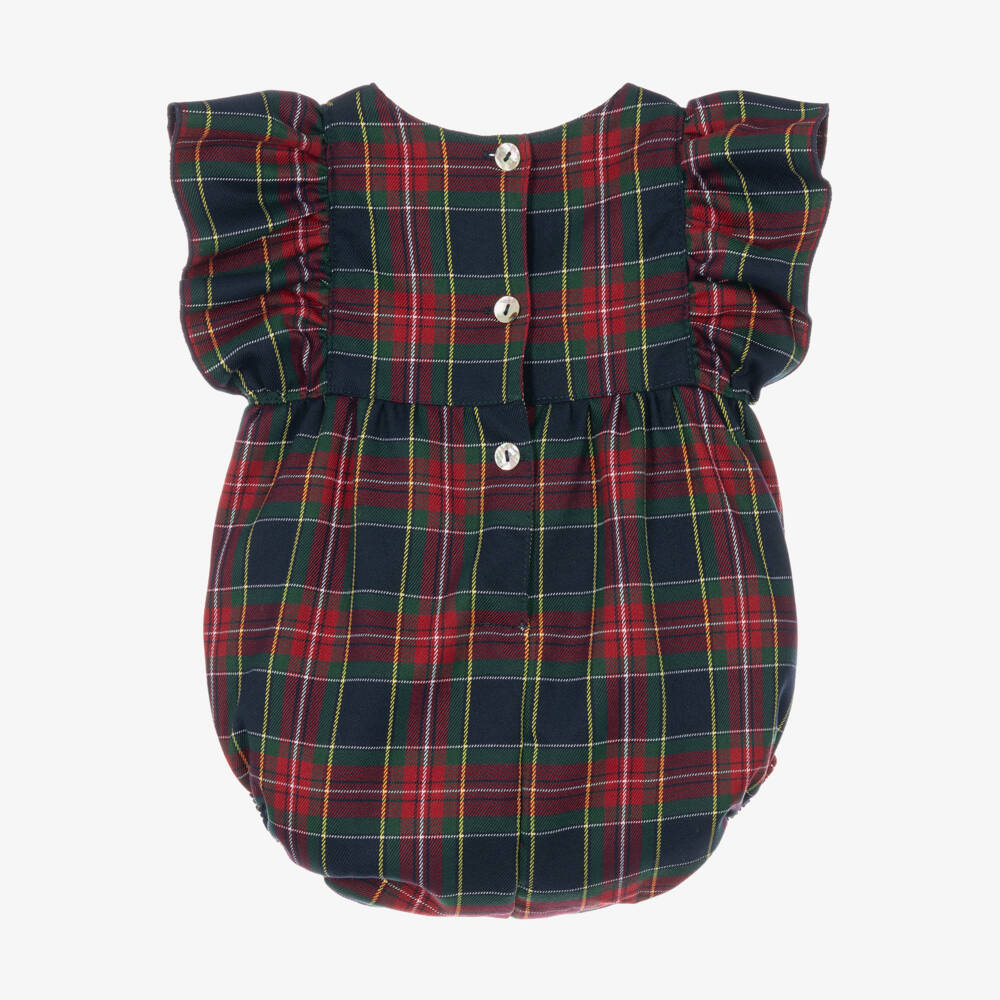 Phi Clothing-Baby Girls Tartan Shortie with Velvet Bows | Childrensalon