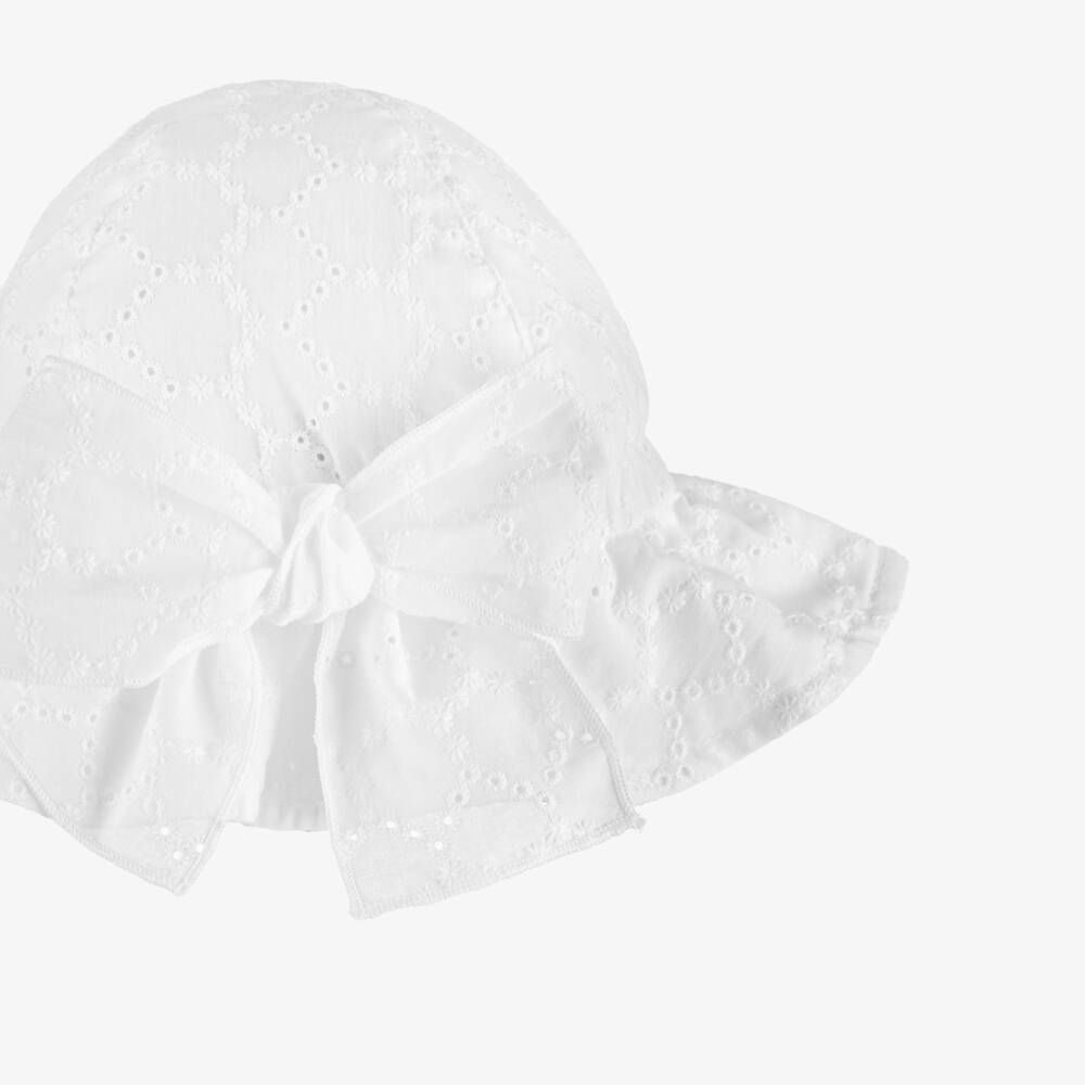 Phi Clothing-Комплект с песочником белый с бродери англез для малышек | Childrensalon