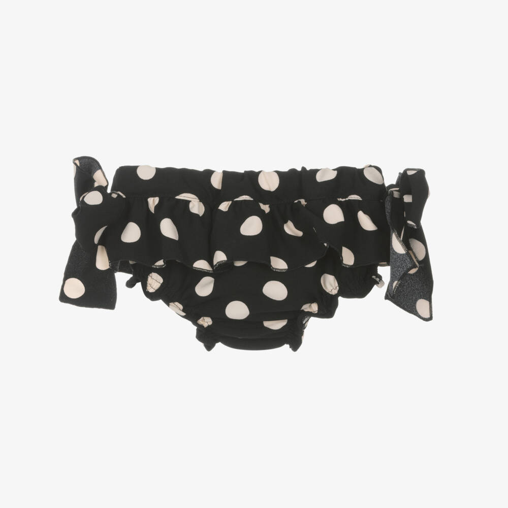 Phi Clothing-Girls Black Polka Dot Bloomers | Childrensalon
