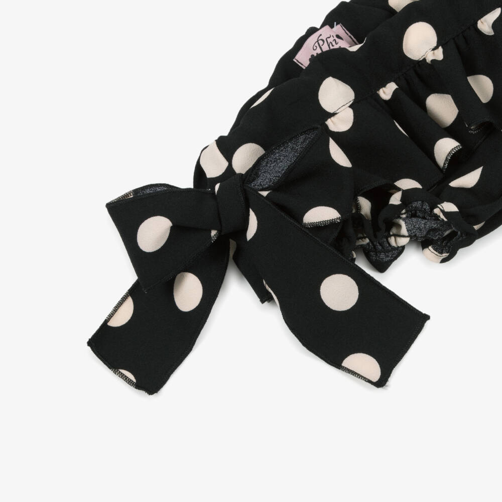 Phi Clothing-Girls Black Polka Dot Bloomers | Childrensalon