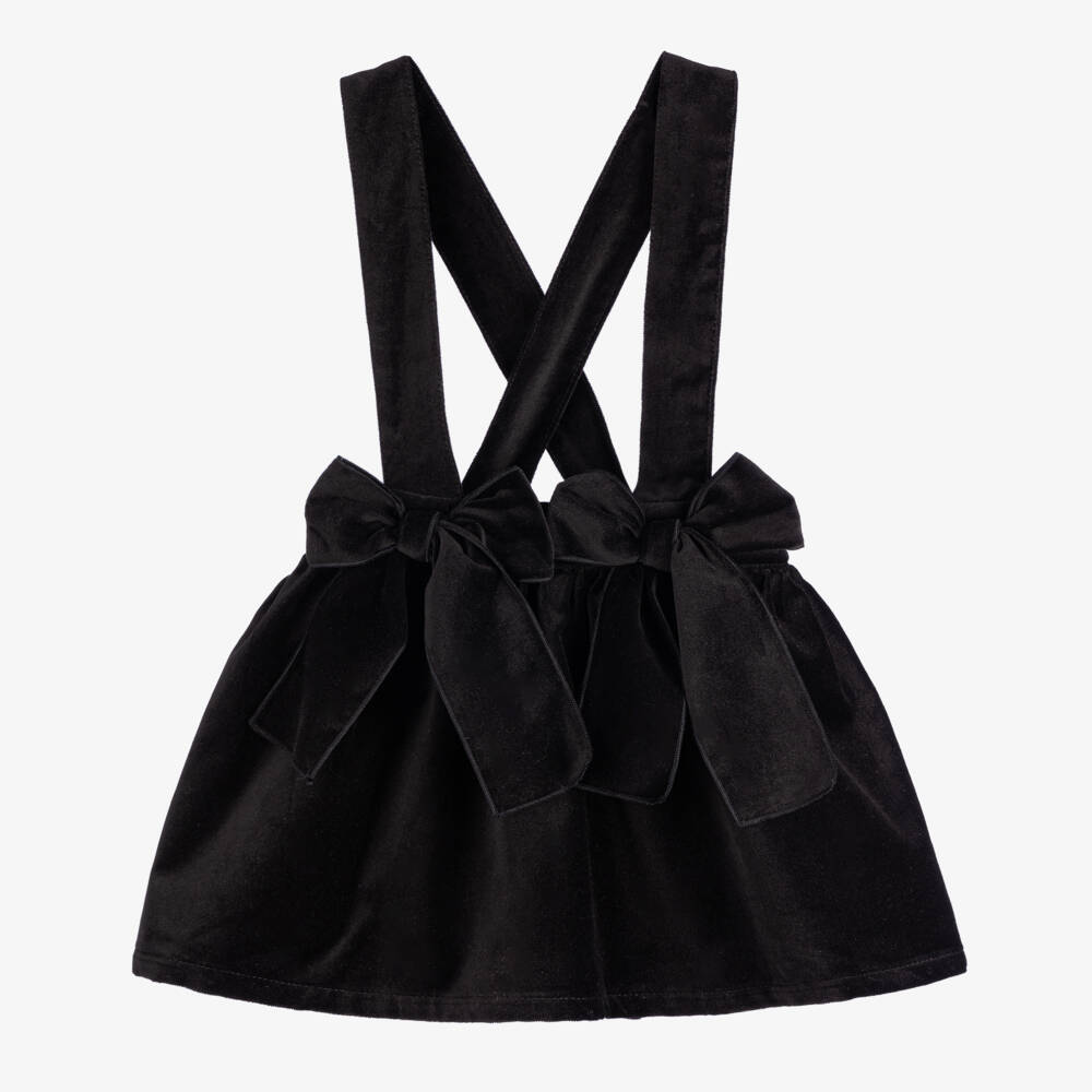 Phi Clothing-Girls Black Velvet Skirt | Childrensalon