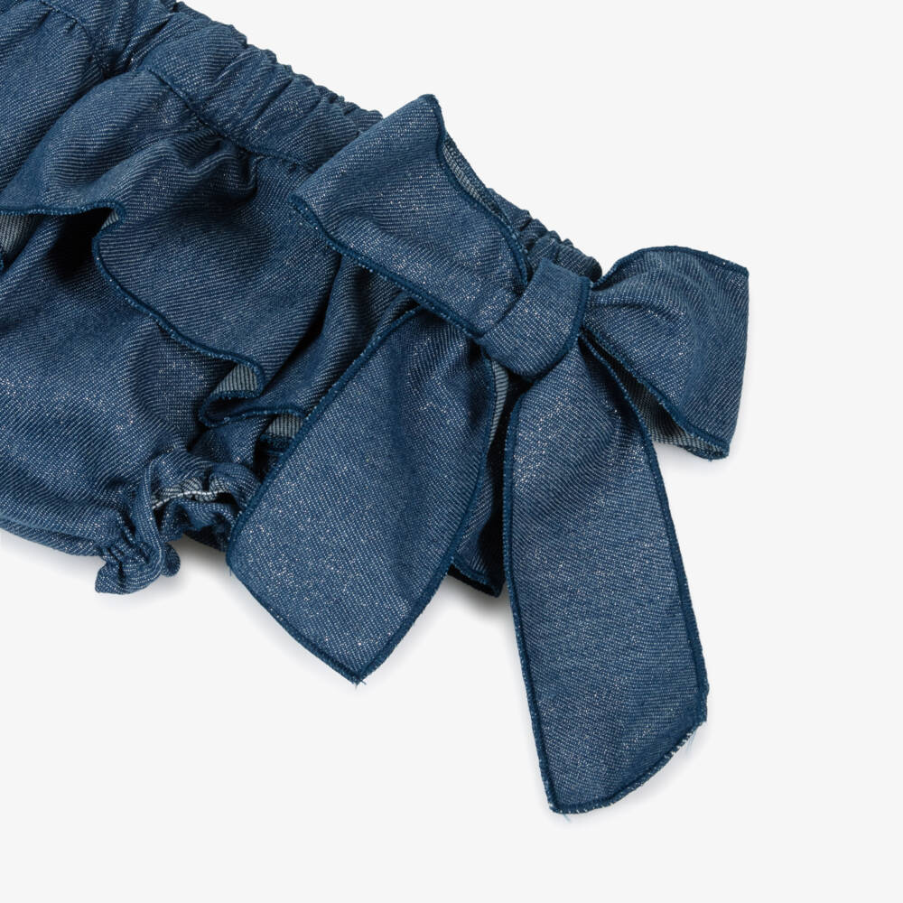 Phi Clothing-Girls Blue Denim Bloomer Shorts | Childrensalon
